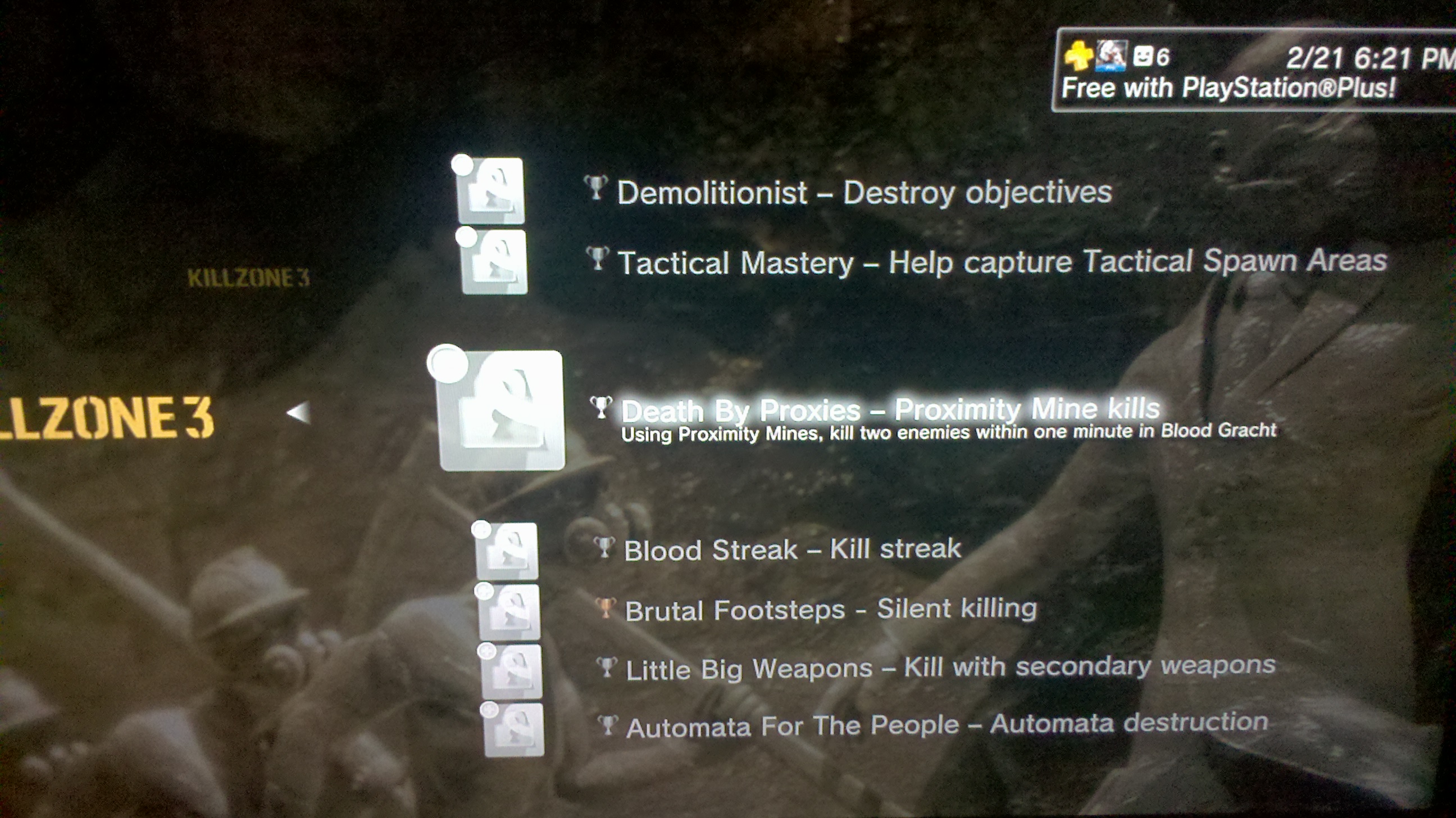 killzone 3 dlc trophies