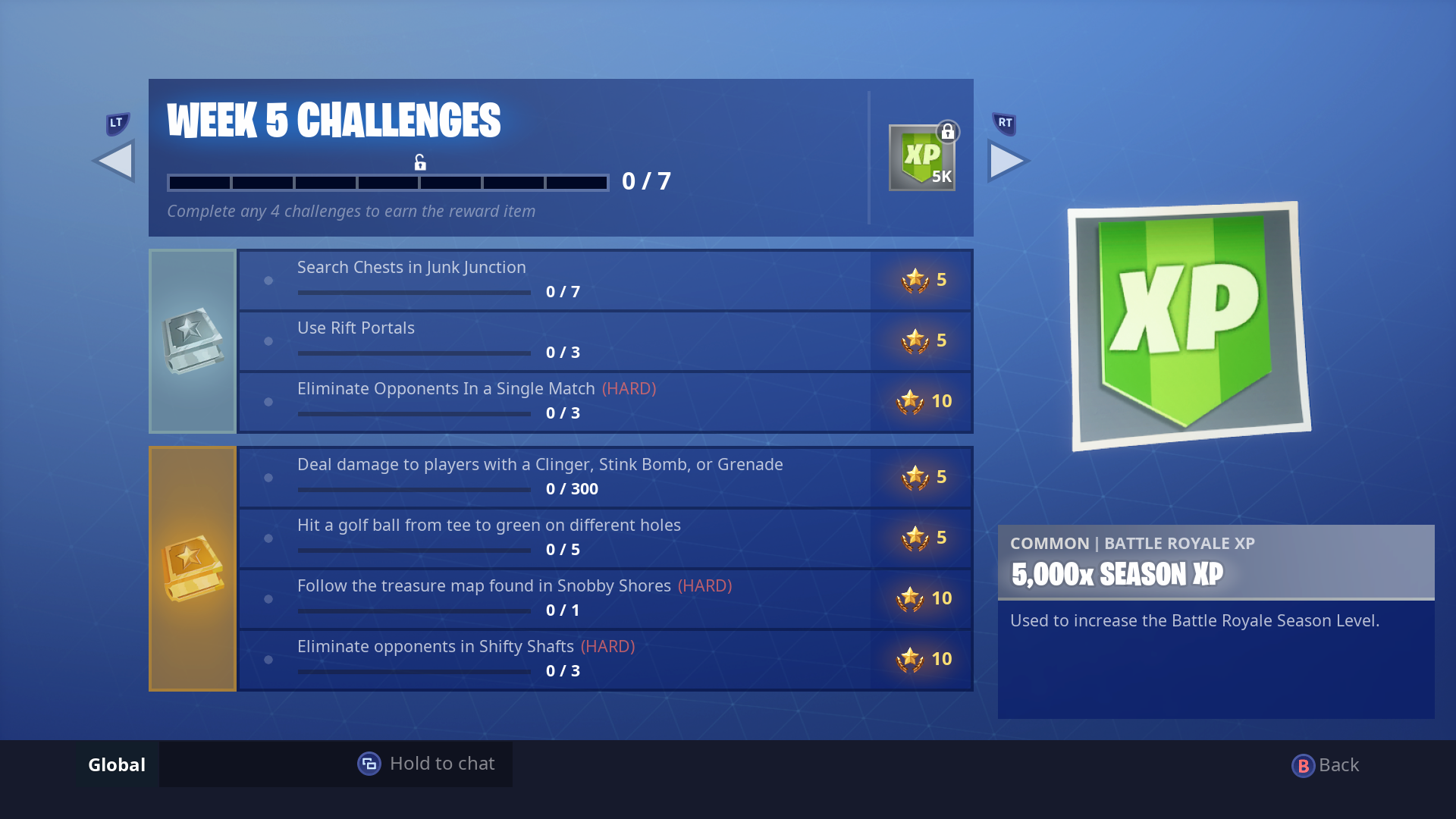 Fortnite Week 5 challenges Guide