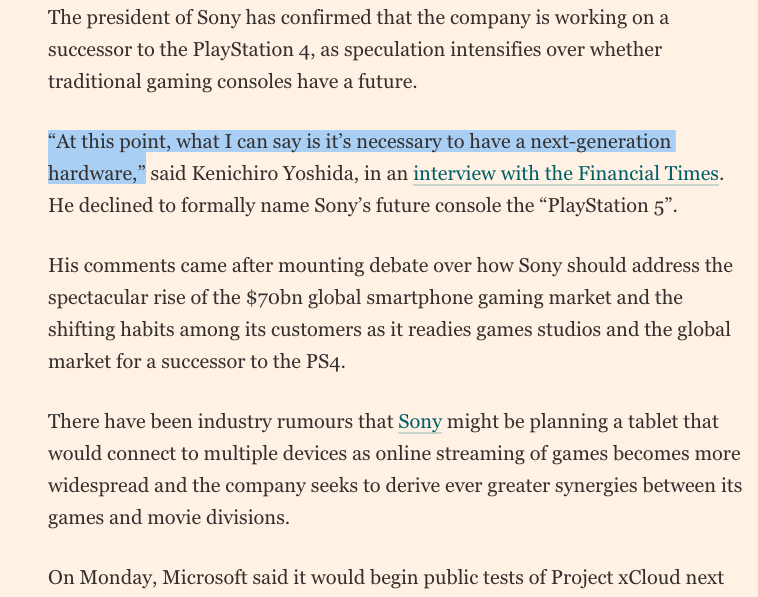 next generation consoles