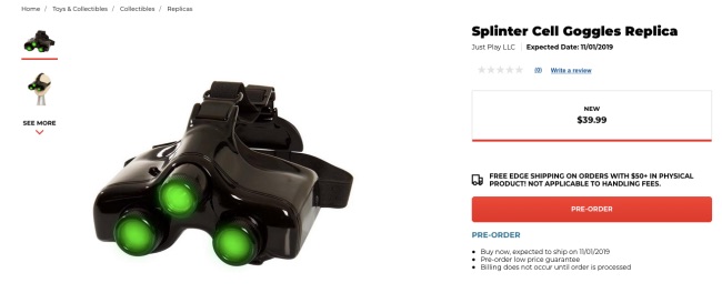 splinter cell goggles replica