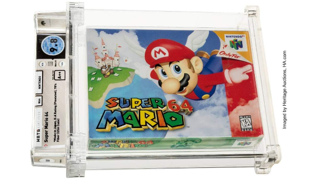 super mario 64 auction 1.56 million sealed copy