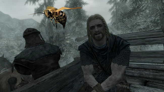 skyrim opening scene cart bee