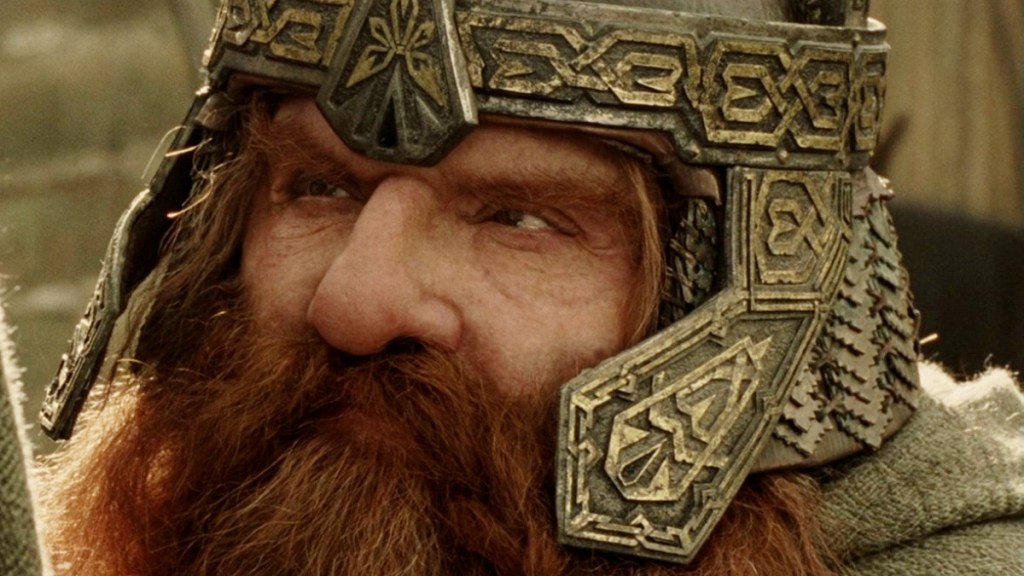 John Rhys-Davies in The Lord of the Rings as Gimli.