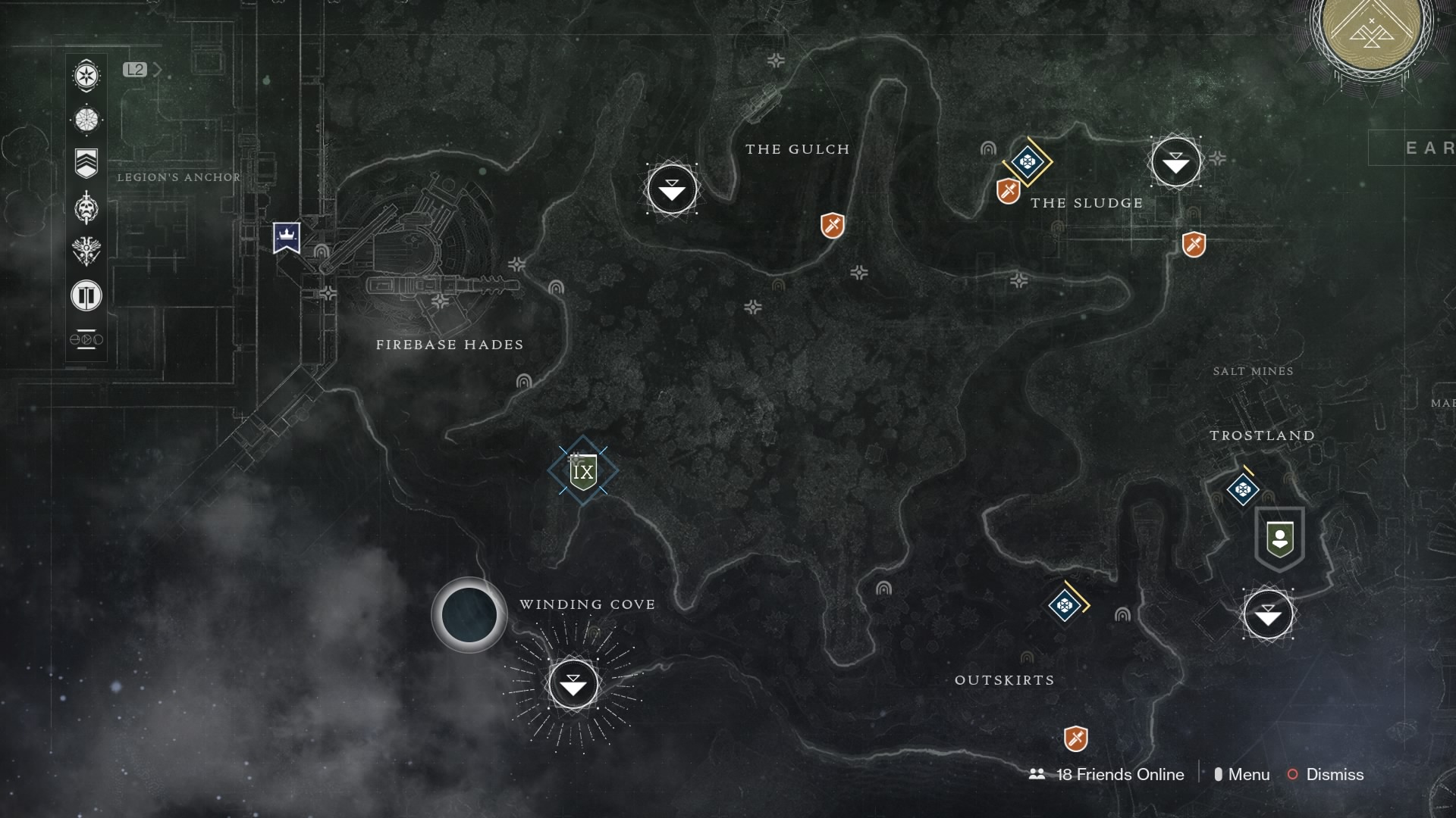 Destiny 2 Xur EDZ Map