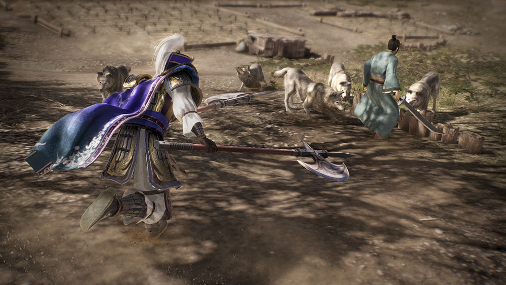 Dynasty Warriors 9 - Zhang Liao helping civilians