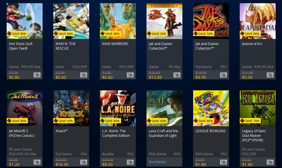 PlayStation 20th Anniversary Sale (PS+ Prices)