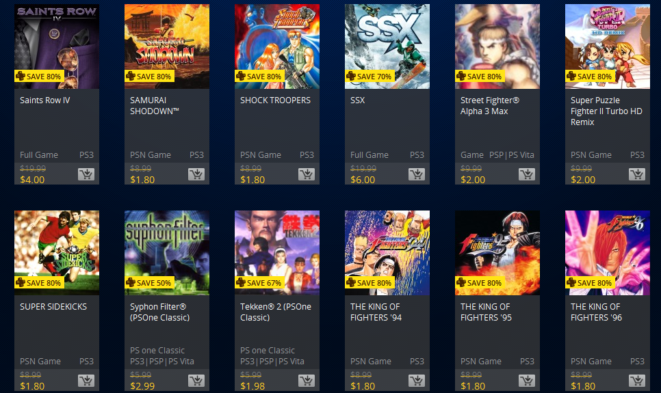 PlayStation 20th Anniversary Sale (PS+ Prices)