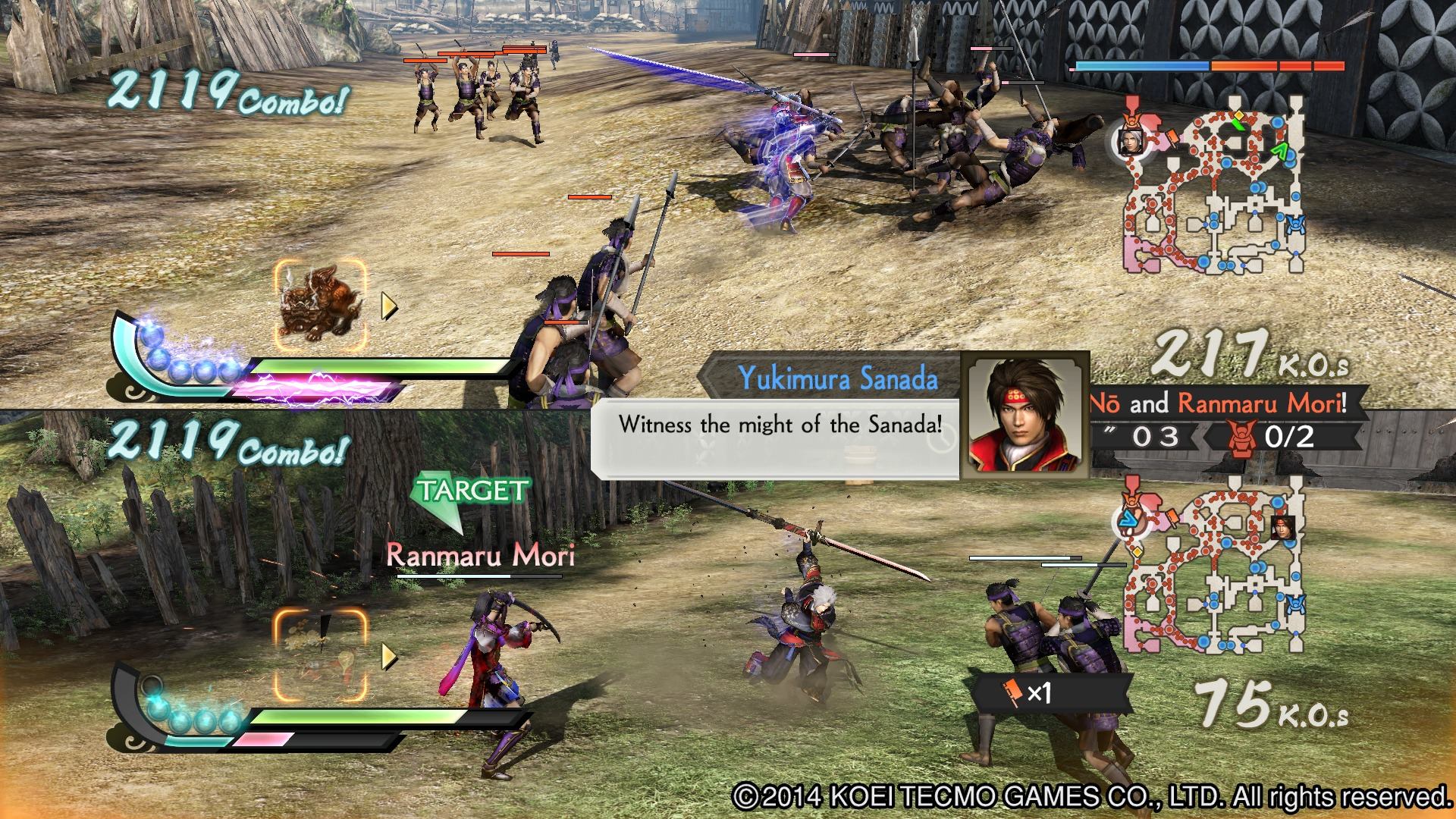 Samurai Warriors 4 Splitscreen 2