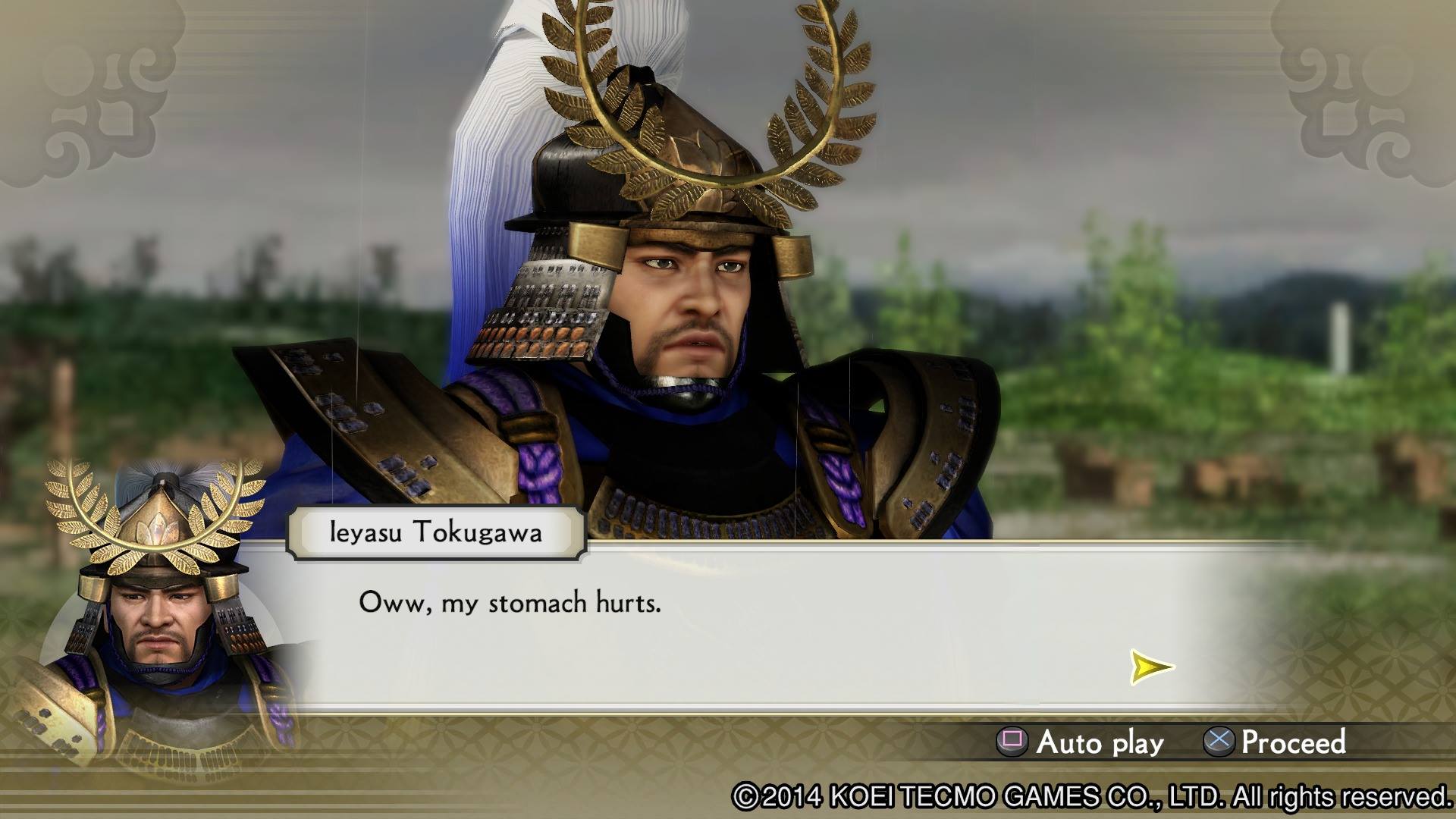 Samurai Warriors 4 This is Ieyasus Hurt Face