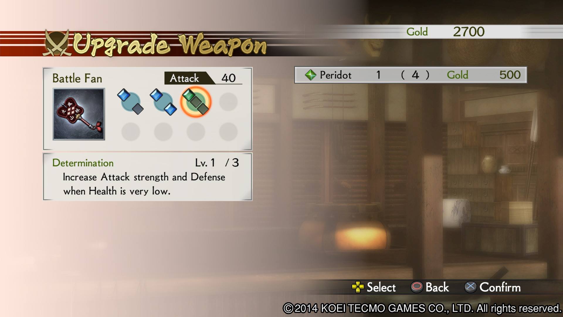 Samurai Warriors 4 Weapon Upgrades